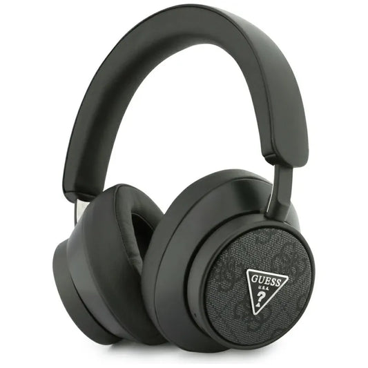 Guess 4G Triangle Logo - Belaidės ausinės virš ausies Bluetooth V5.4 ENC (Juodos)