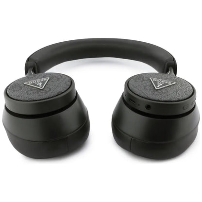 Guess 4G Triangle Logo - Belaidės ausinės virš ausies Bluetooth V5.4 ENC (Juodos)