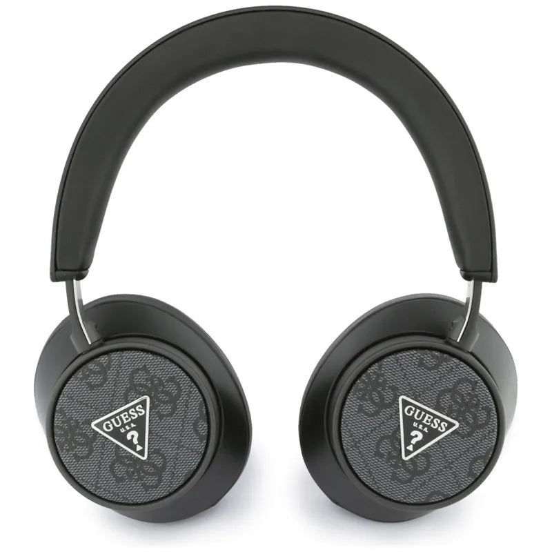 Guess 4G Triangle Logo - Belaidės ausinės virš ausies Bluetooth V5.4 ENC (Juodos)