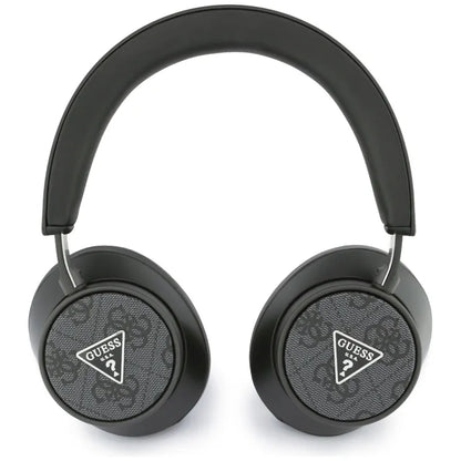 Guess 4G Triangle Logo - Belaidės ausinės virš ausies Bluetooth V5.4 ENC (Juodos)