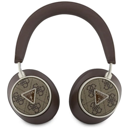 Guess 4G Triangle Logo – belaidės „Bluetooth V5.4“ ENC ausinės (rudos)