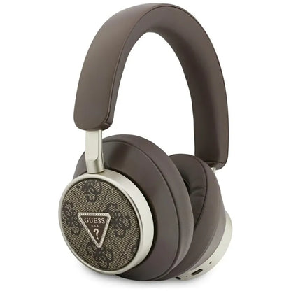 Guess 4G Triangle Logo – belaidės „Bluetooth V5.4“ ENC ausinės (rudos)