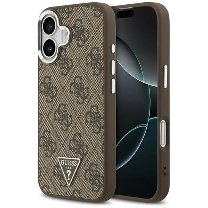 Guess 4G Triangle Logo MagSafe dėklas iPhone 17 (rudas)