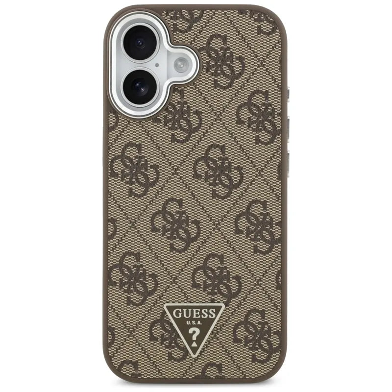 Guess 4G Triangle Logo MagSafe dėklas iPhone 17 (rudas)