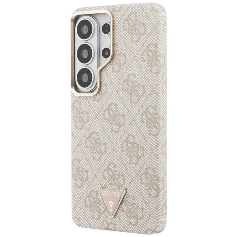 Guess 4G Triangle Logo MagSafe dėklas - Samsung Galaxy S26 Ultra (Rožinis)