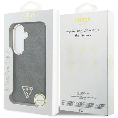 Guess 4G Triangle Logo MagSafe - Samsung Galaxy S26 dėklas (Juodas)