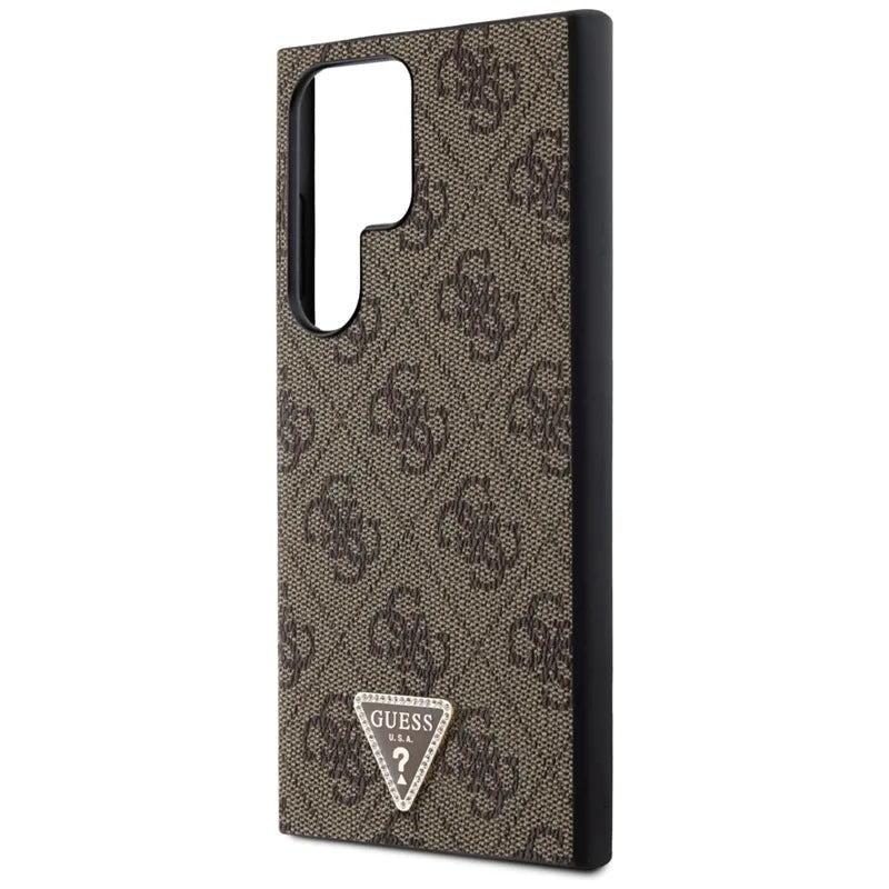 Guess 4G Triangle Strass - Dėklas Samsung Galaxy S24 Ultra (Ruda)