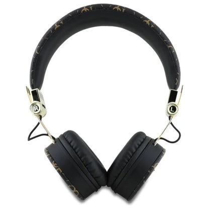 Guess 4G trikampio apvalios formos – belaidės „Over-Ear“ „Bluetooth“ ENC ausinės (juodos)