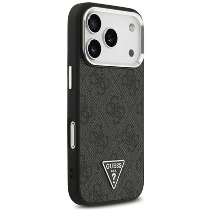 Guess 4G Trikampio Logotipo MagSafe – dėklas iPhone 17 Pro (juodas)
