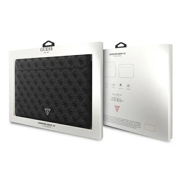 Guess 4G Uptown Trikampio Logotipo Rankovė – 16" nešiojamojo kompiuterio dėklas (juodas)