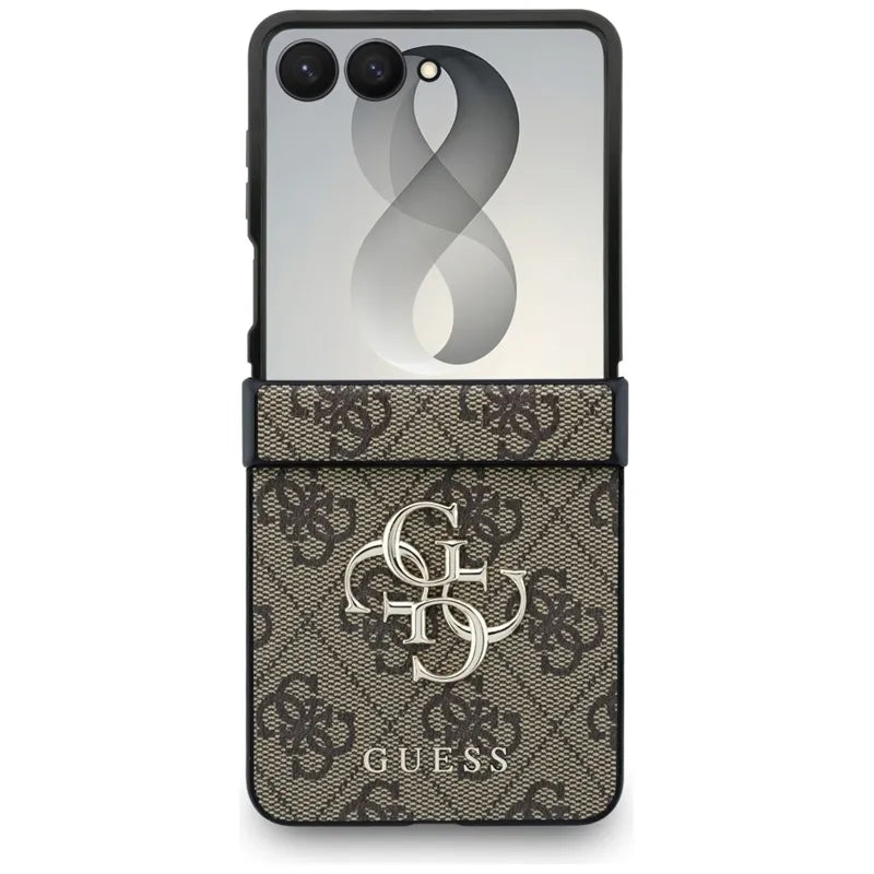 Guess Big 4G Logo – dėklas Samsung Galaxy Z Flip 8 (rudas)