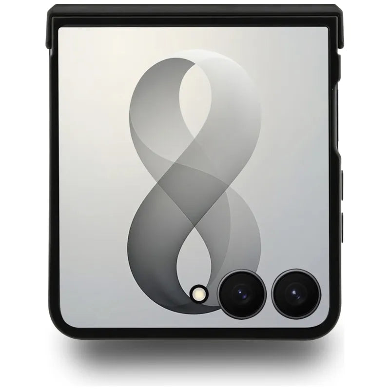 Guess Big 4G Logo dėklas Samsung Galaxy Z Flip 8 telefonui (juodas)