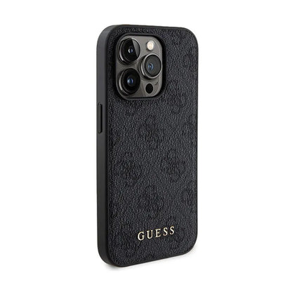 Guess Bundle Pack MagSafe 4G Metal Gold Logo - dėklo komplektas + Power Bank 5000mAh MagSafe iPhone 14 Pro Max (juodas)