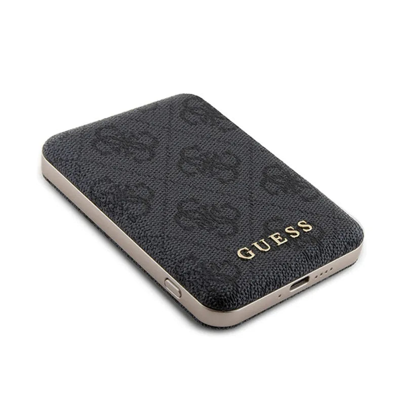 Guess Bundle Pack MagSafe 4G Metal Gold Logo – dėklų rinkinys + Power Bank 5000mAh MagSafe iPhone 13 Pro (juodas)