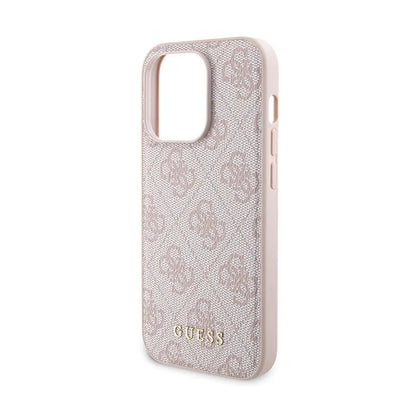 Guess Bundle Pack MagSafe 4G Metal Gold Logo – dėklų rinkinys + Power Bank 5000mAh MagSafe iPhone 15 Pro (rožinis)