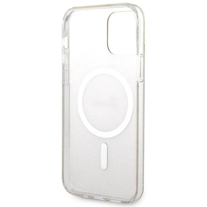 Guess Bundle Pack MagSafe 4G – rinkinys, skirtas iPhone 12 / iPhone 12 Pro + „MagSafe“ įkroviklis (ruda/auksinė)