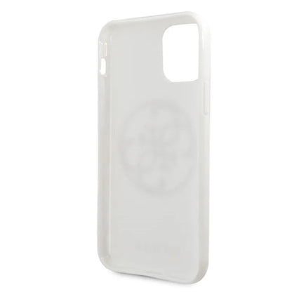 Guess Circle Glitter 4G – dėklas, skirtas iPhone 11 Pro Max (baltas)