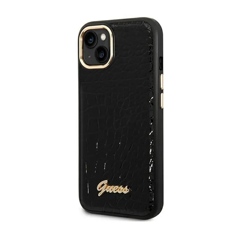 Guess Croco kolekcija – dėklas, skirtas iPhone 14 Plus (juodas)