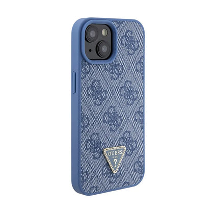 Guess Crossbody 4G Metal Logo – „iPhone 15“ dėklas (mėlynas)