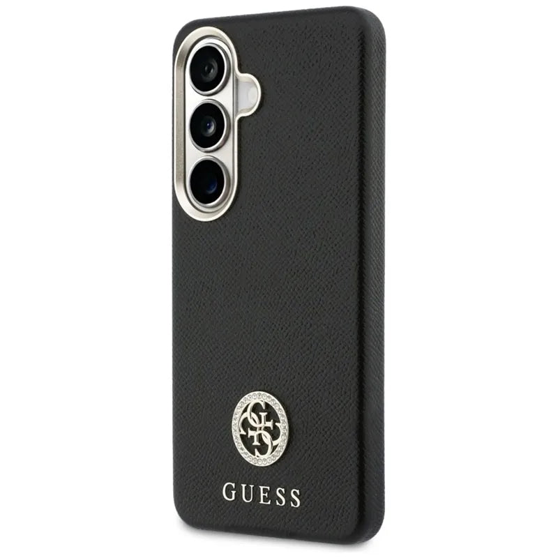 Guess deimantas apvalus logotipas MagSafe dėklas Samsung Galaxy S26 (juodas)