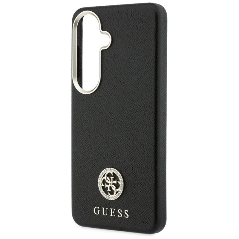 Guess deimantas apvalus logotipas MagSafe dėklas Samsung Galaxy S26 (juodas)