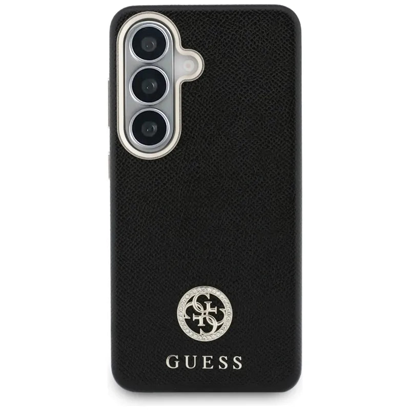 Guess deimantas apvalus logotipas MagSafe dėklas Samsung Galaxy S26 (juodas)