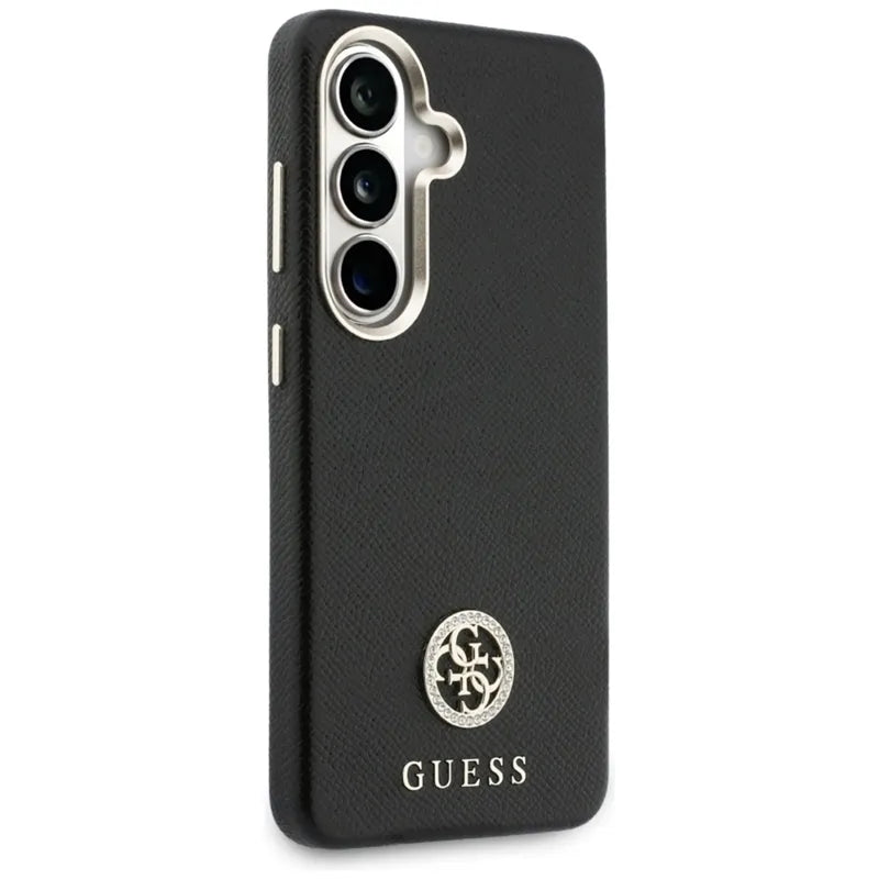 Guess deimantas apvalus logotipas MagSafe dėklas Samsung Galaxy S26 (juodas)