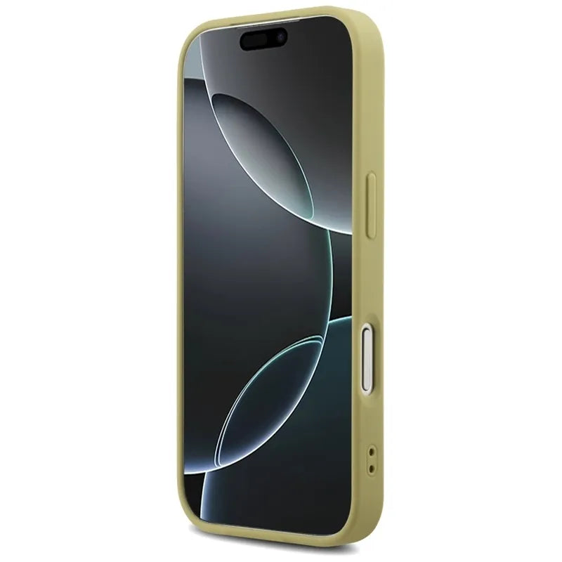 Guess Dėklas "Fixed Glitter Big 4G" iPhone 17 Pro (auksinis)