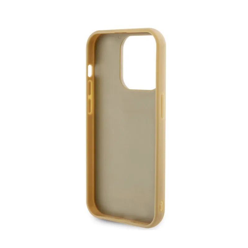 Guess Disco Metal Script – dėklas, skirtas „iPhone 15 Pro“ (auksinis)
