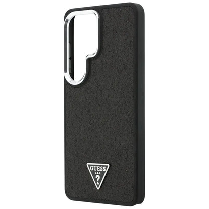Guess Fixed Glitter Triangle MagSafe dėklas - Samsung Galaxy S26 Ultra (Juodas)