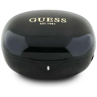 Guess Flat Classic Logo Electroplated – TWS ausinės + įkrovimo dėklas (juodas)