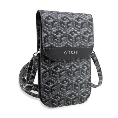 Guess GCube Stripe telefono krepšys - krepšys su išmaniojo telefono skyriumi (juodas)