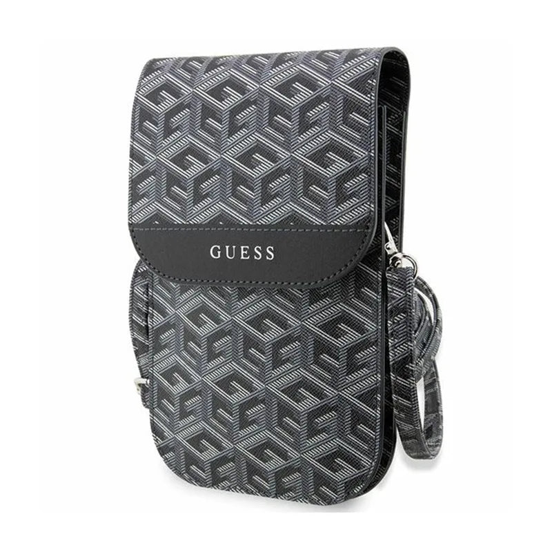 Guess GCube Stripe telefono krepšys - krepšys su išmaniojo telefono skyriumi (juodas)