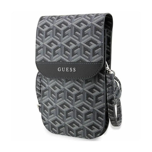 Guess GCube Stripe telefono krepšys - krepšys su išmaniojo telefono skyriumi (juodas)