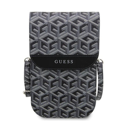 Guess GCube Stripe telefono krepšys - krepšys su išmaniojo telefono skyriumi (juodas)