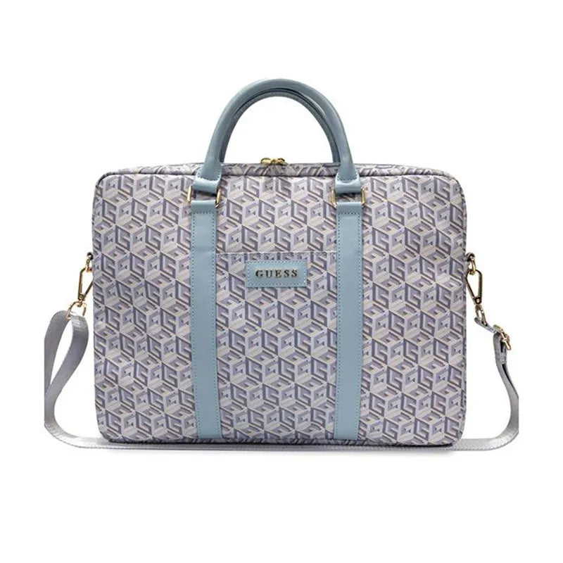 Guess GCube Stripes - 16" / 15" nešiojamojo kompiuterio krepšys (mėlynas)