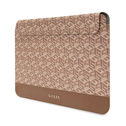 Guess GCube Stripes kompiuterio dėklas – 14 colių nešiojamojo kompiuterio dėklas (ruda)