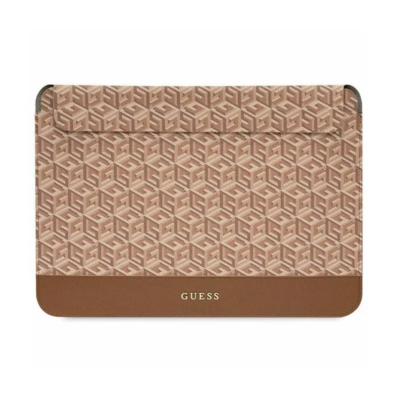 Guess GCube Stripes kompiuterio dėklas – 14 colių nešiojamojo kompiuterio dėklas (ruda)