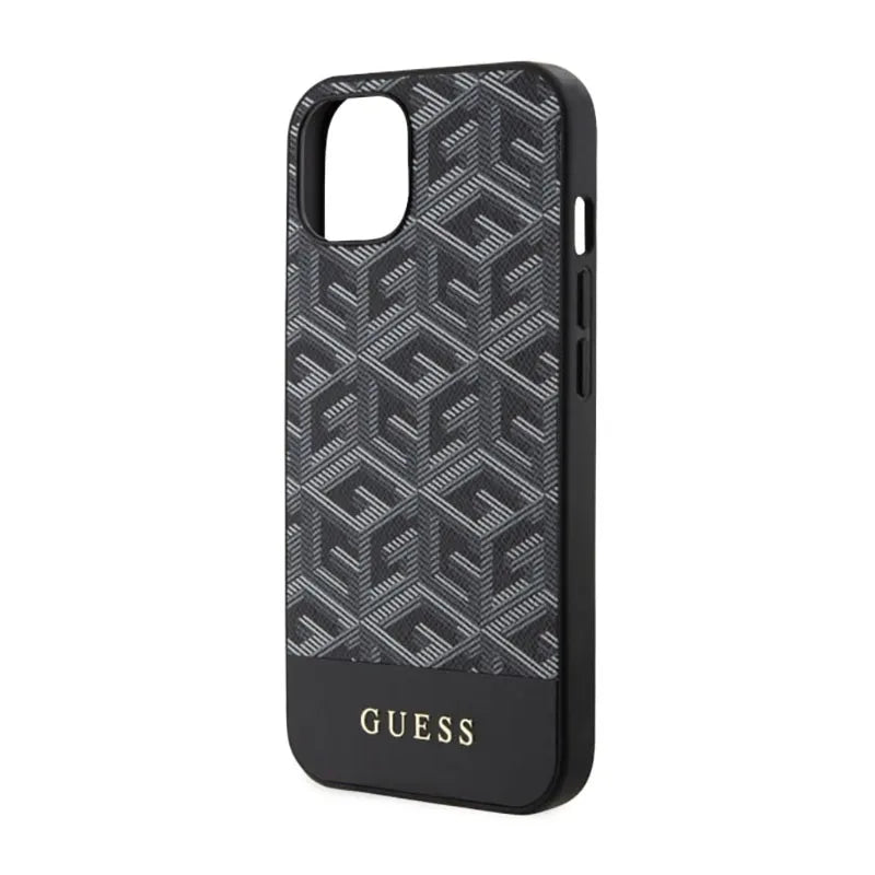 Guess GCube Stripes MagSafe – dėklas iPhone 14 Plus (juodas)