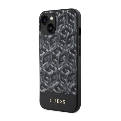 Guess GCube Stripes MagSafe – dėklas iPhone 14 Plus (juodas)
