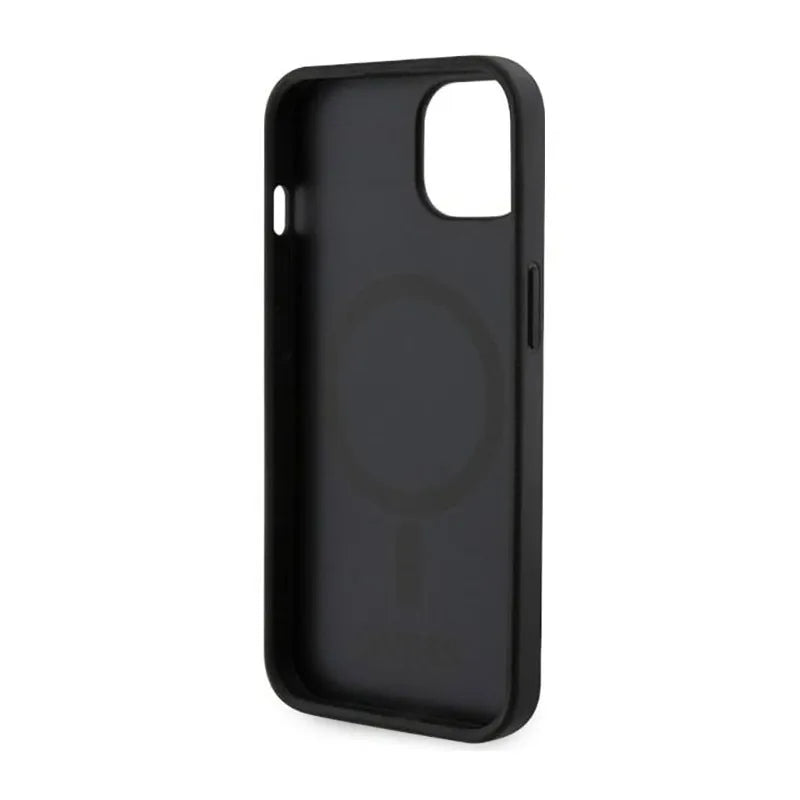 Guess GCube Stripes MagSafe – dėklas iPhone 14 Plus (juodas)