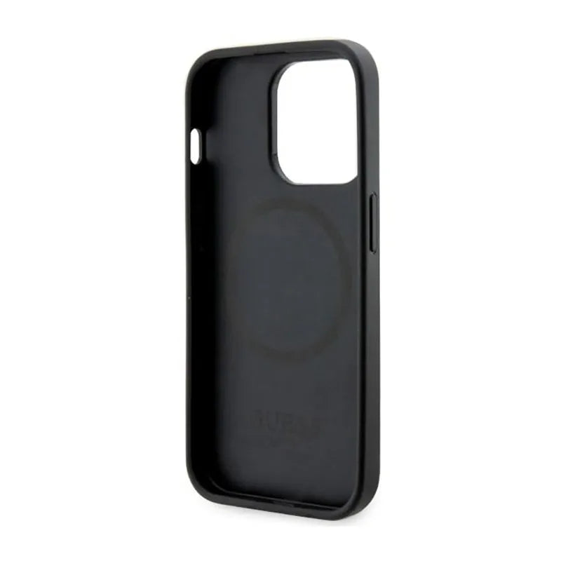 Guess GCube Stripes MagSafe – dėklas iPhone 14 Pro (juodas)