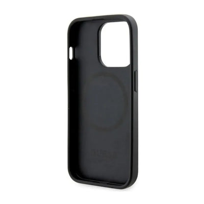 Guess GCube Stripes MagSafe – dėklas iPhone 14 Pro (juodas)