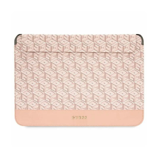 Guess GCube Stripes nešiojamojo kompiuterio dėklas - 14" nešiojamojo kompiuterio dėklas (rožinis)