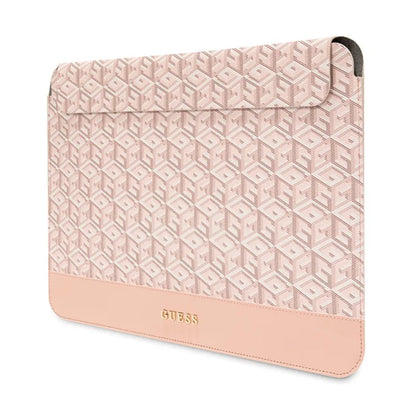 Guess GCube Stripes nešiojamojo kompiuterio dėklas - 14" nešiojamojo kompiuterio dėklas (rožinis)
