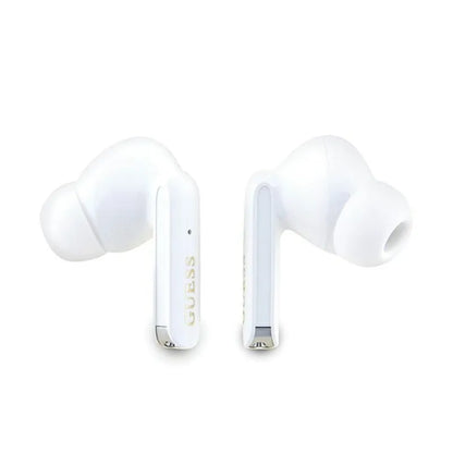 Guess Glitter Gradient – TWS „Bluetooth“ ausinės + įkrovimo dėklas (juoda)