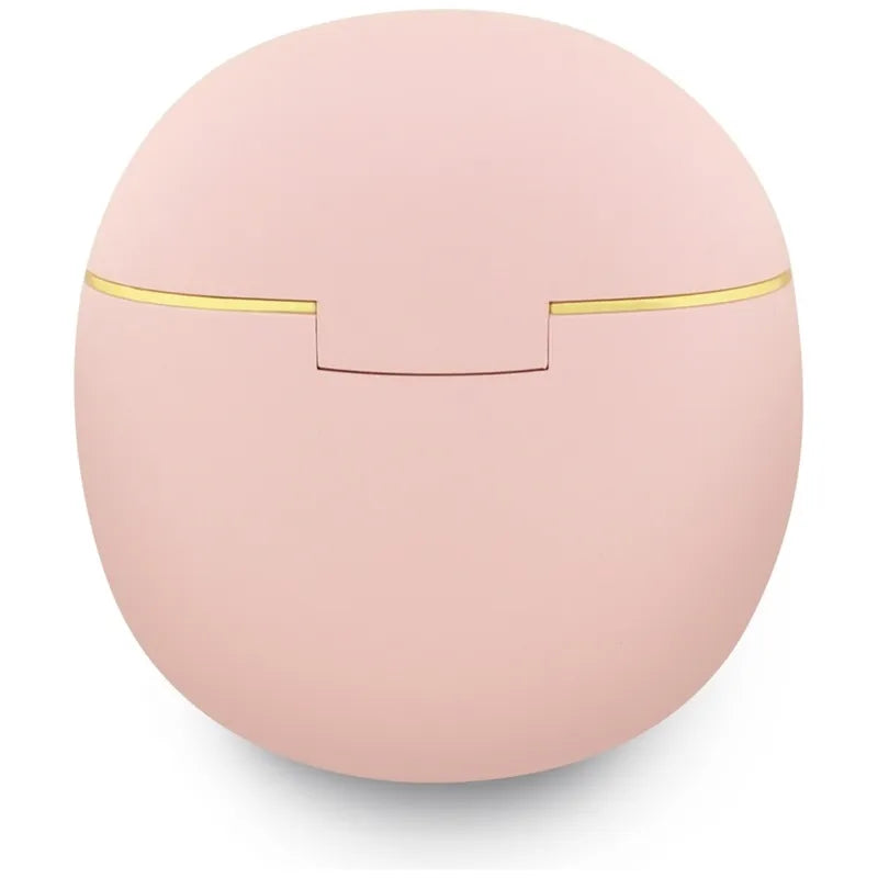 Guess Gold Line Triangle – TWS „Bluetooth“ ausinės + įkrovimo dėklas (rožinės spalvos)