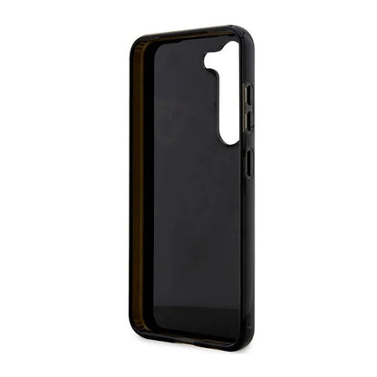 Guess Golden Marble kolekcija – dėklas Samsung Galaxy S23 (juodas)