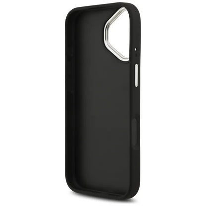 Guess Grained Big 4G Classic Logo dėklas iPhone 17 (juodas)