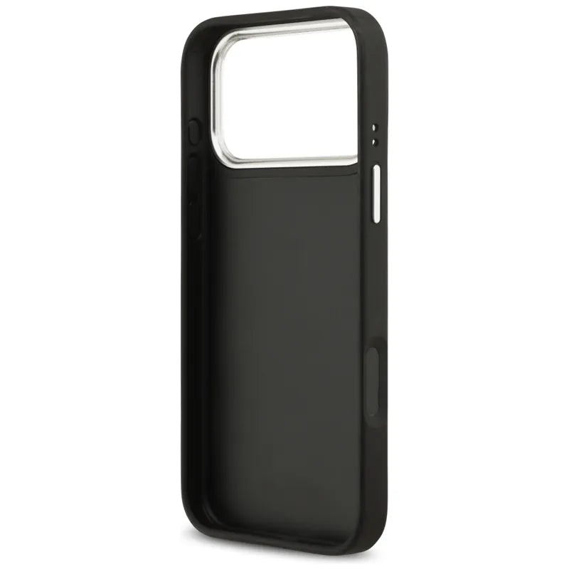Guess Grained Big 4G Classic Logo dėklas iPhone 17 Pro Max (juodas)